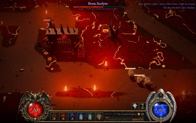 Hell's Gate: a warded gate holds and the Bone Acolyte's curse is broken